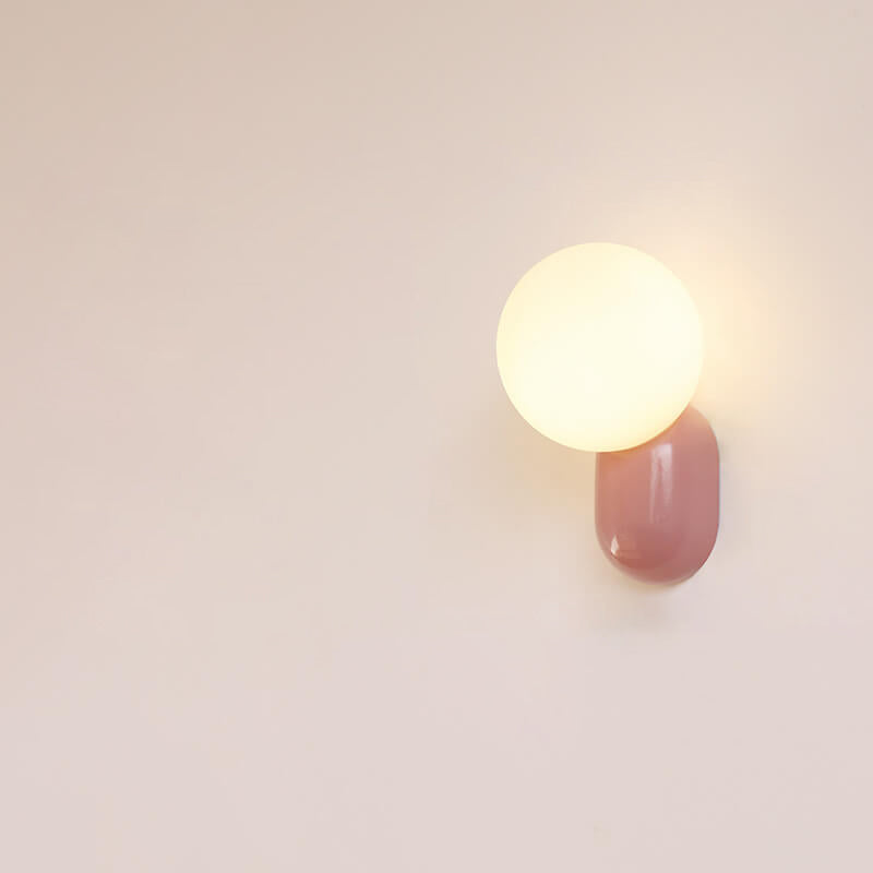 Chic Macaron Cream Resin 1-Light Wall Sconce Lamp for Modern Décor