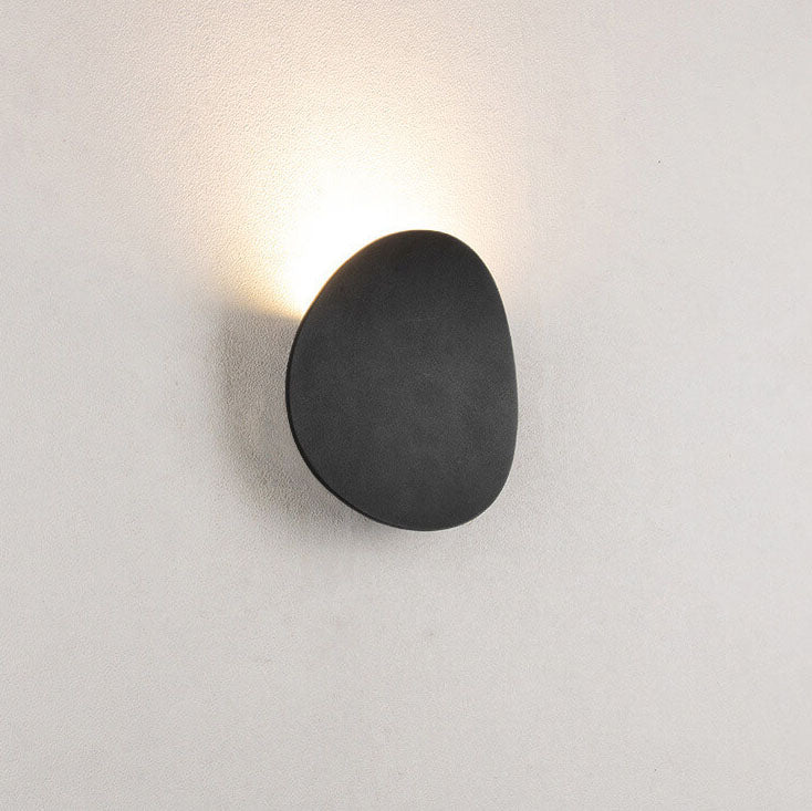 Sleek Black Round LED Wall Sconce for Indoor and Outdoor Use