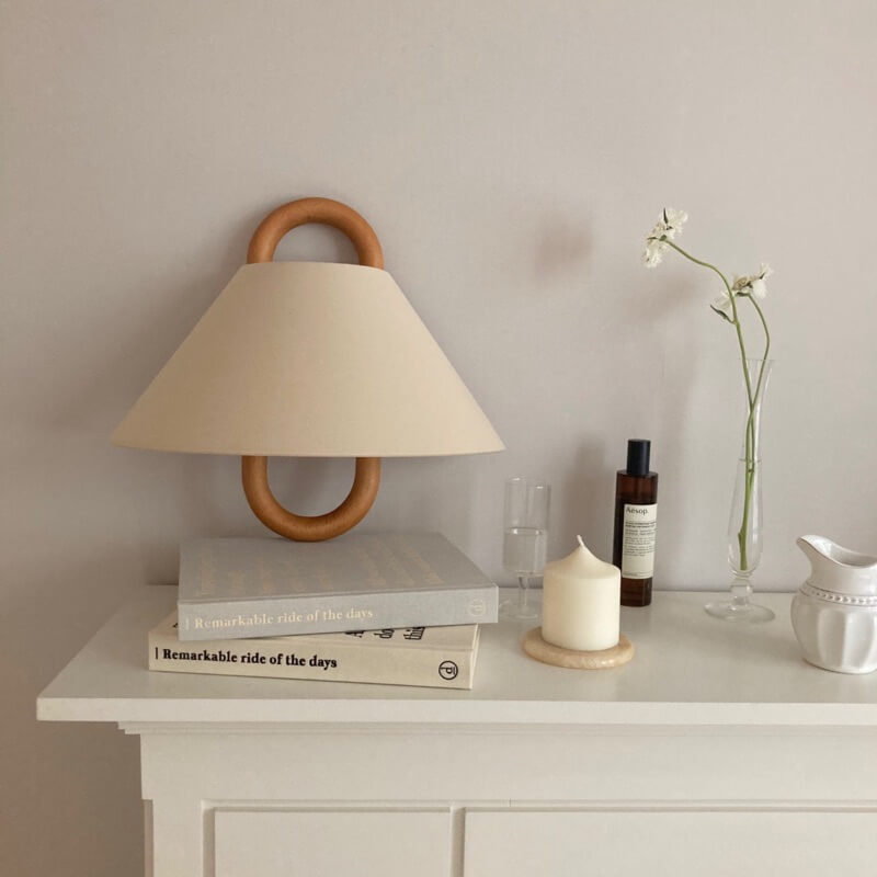 Contemporary Natural Wood Pleated Semi-Circle Wall Sconce for Living Room