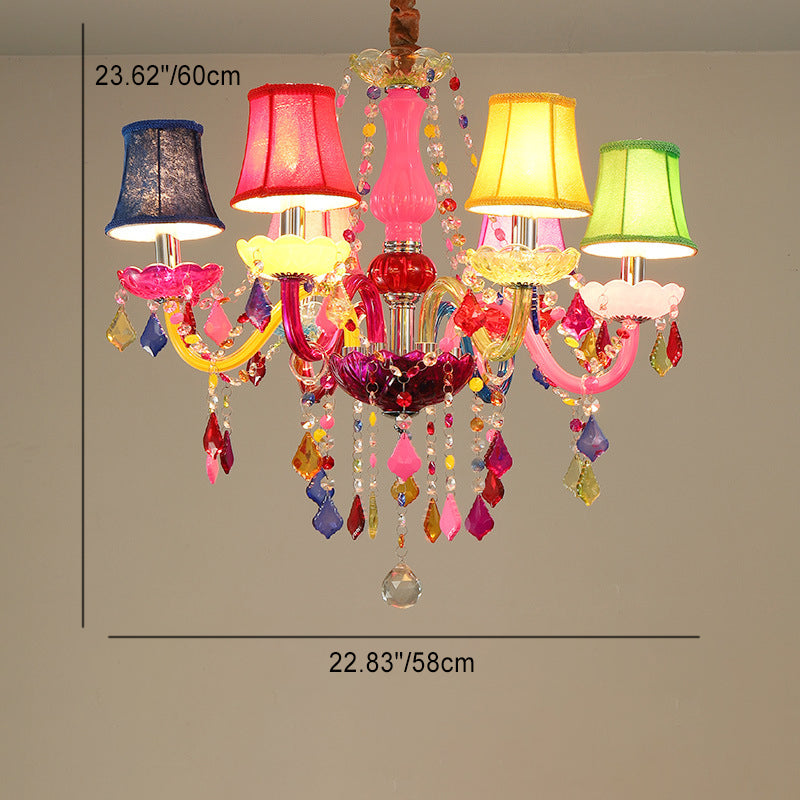 Elegant European Glass Crystal Candle Chandelier for Living Room Décor