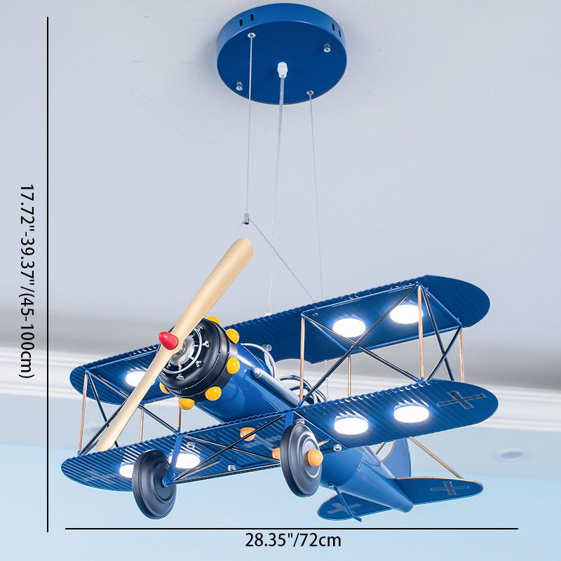 Colorful Acrylic Kids Aircraft LED Chandelier for Modern Bedroom Decor