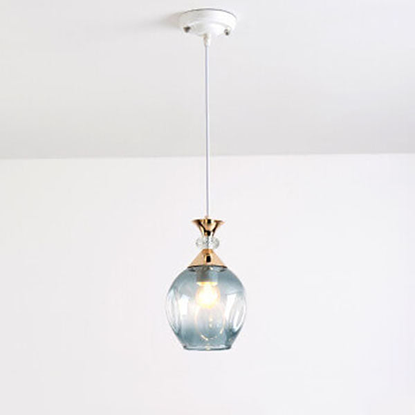 Nordic Gradient Glass Orb 1/3 Light Chandelier for Modern Living Room