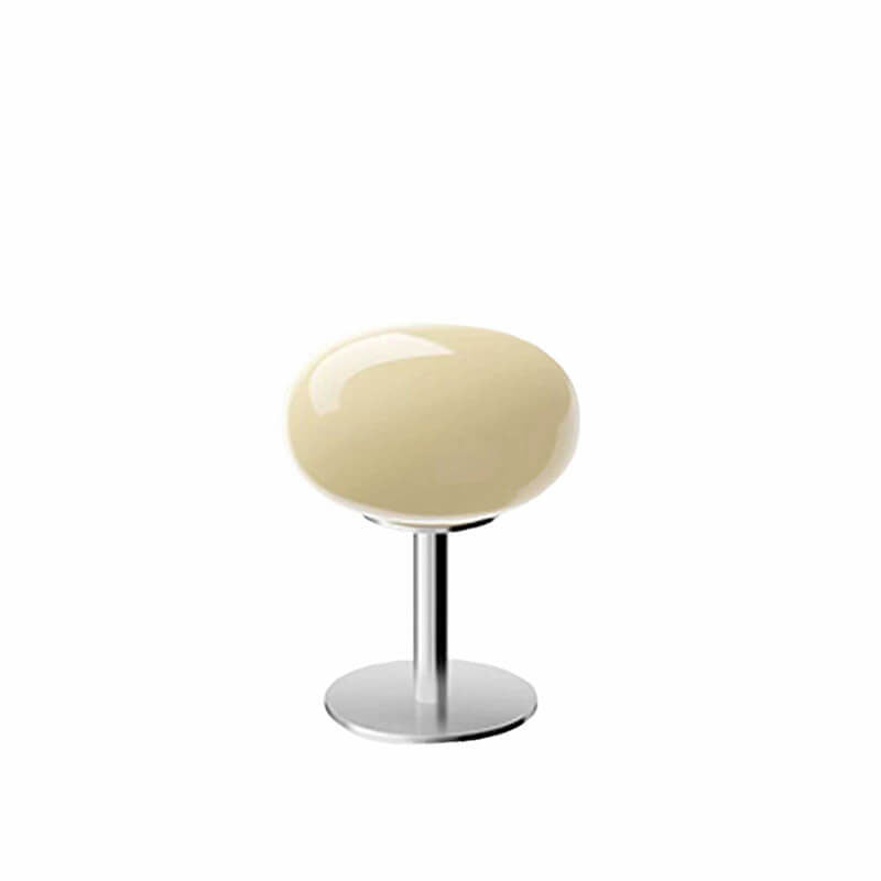 Modern Nordic Round Iron and Glass Table Lamp for Bedroom Decor