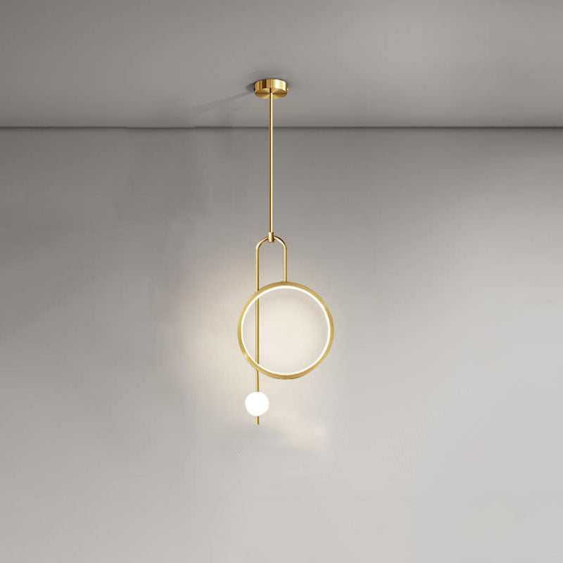 Modern Acrylic LED Chandelier with Circular Design for Dining Room