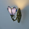 Antique Tiffany Style Stained Glass 1-Light Wall Sconce for Living Room