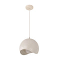 Contemporary Nordic Solid Color Iron Round Dome 1/3 Light Island Light Chandelier For Living Room & Dining Room