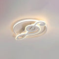 Nordic Style White Music Notes LED Flush Mount Light for Bedroom Hallway