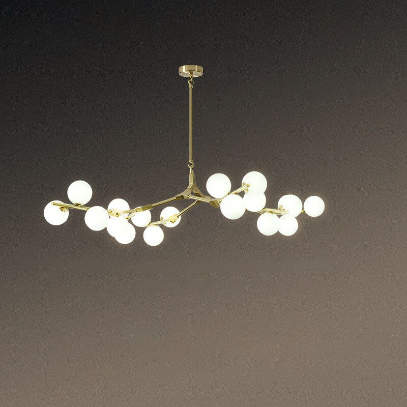 Modern Glass Chandelier with 12/18/24 Lights for Stylish Living Room