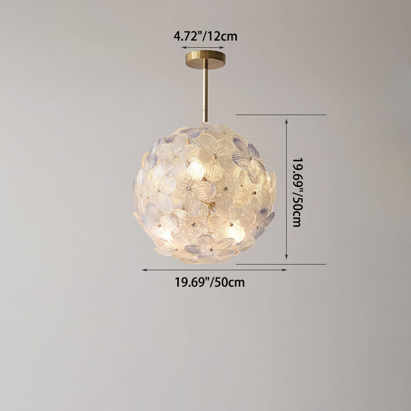 Modern Art Deco Gold Glass & Iron 6/8 Light Chandelier for Living Room