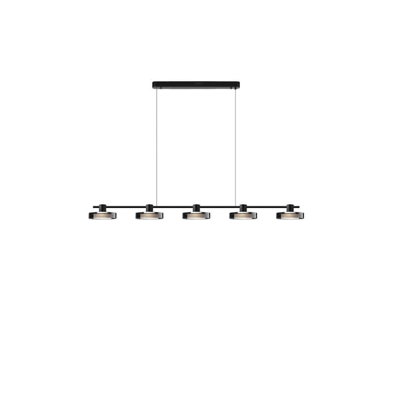 Nordic Black Stainless Steel LED Island Chandelier for Kitchen Decor
