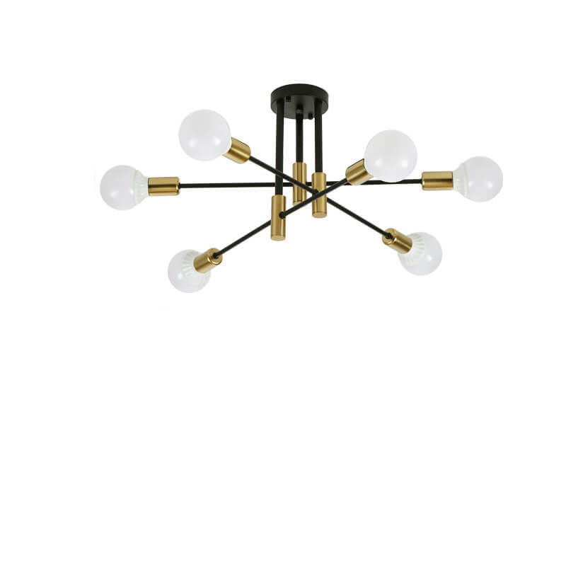 Nordic Minimalist Black Iron 4/6/8-Light Chandelier for Kitchen Island