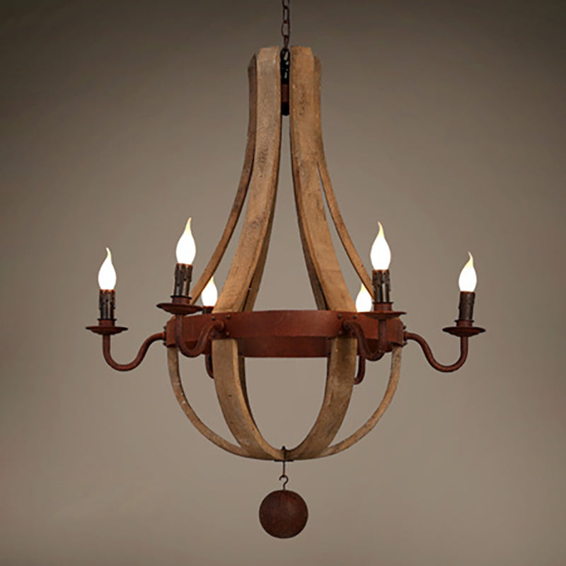 Rustic Wooden Branch Chandelier Candle Holder for Living Room Decor