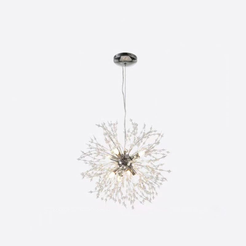 Scandinavian Style Dandelion Crystal Chandelier for Bedroom Lighting