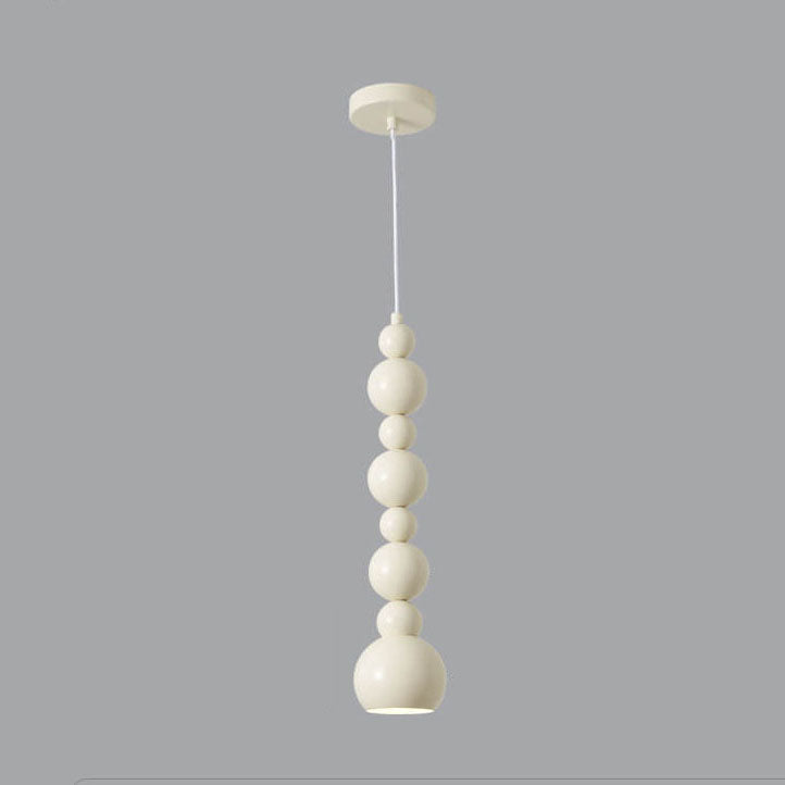 Elegant Cream Iron Gourd Chandelier Skewers for Dining Room Lighting