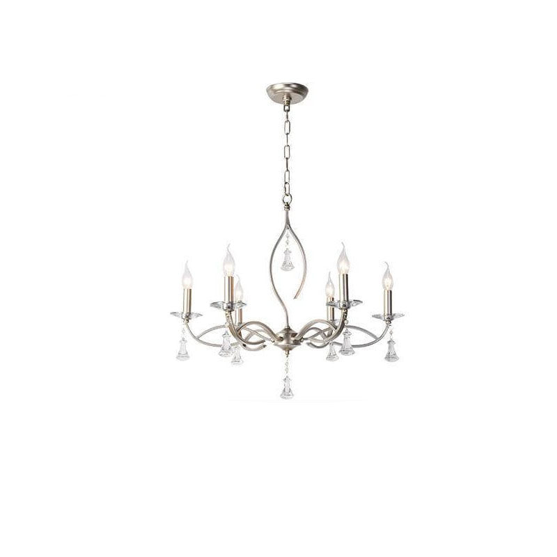 Elegant Gold Iron Frame Crystal Chandelier for Modern Living Spaces