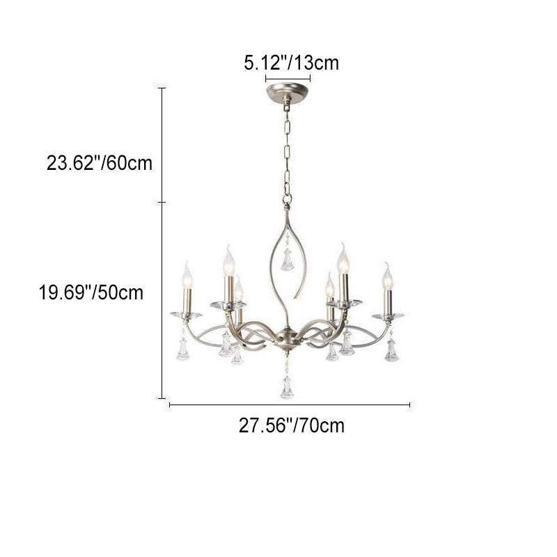 Elegant Gold Iron Frame Crystal Chandelier for Modern Living Spaces