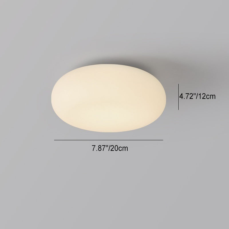 Modern Black Oval Iron LED Flush Mount Ceiling Light for Bedroom