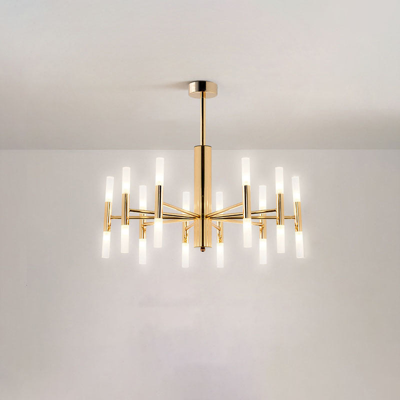 Nordic Style Black Wrought Iron Chandelier Pendant for Bedroom Décor