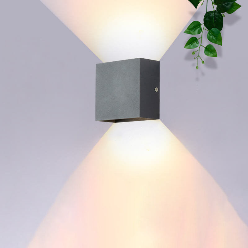 Sleek White Aluminum Square LED Wall Sconce for Contemporary Spaces