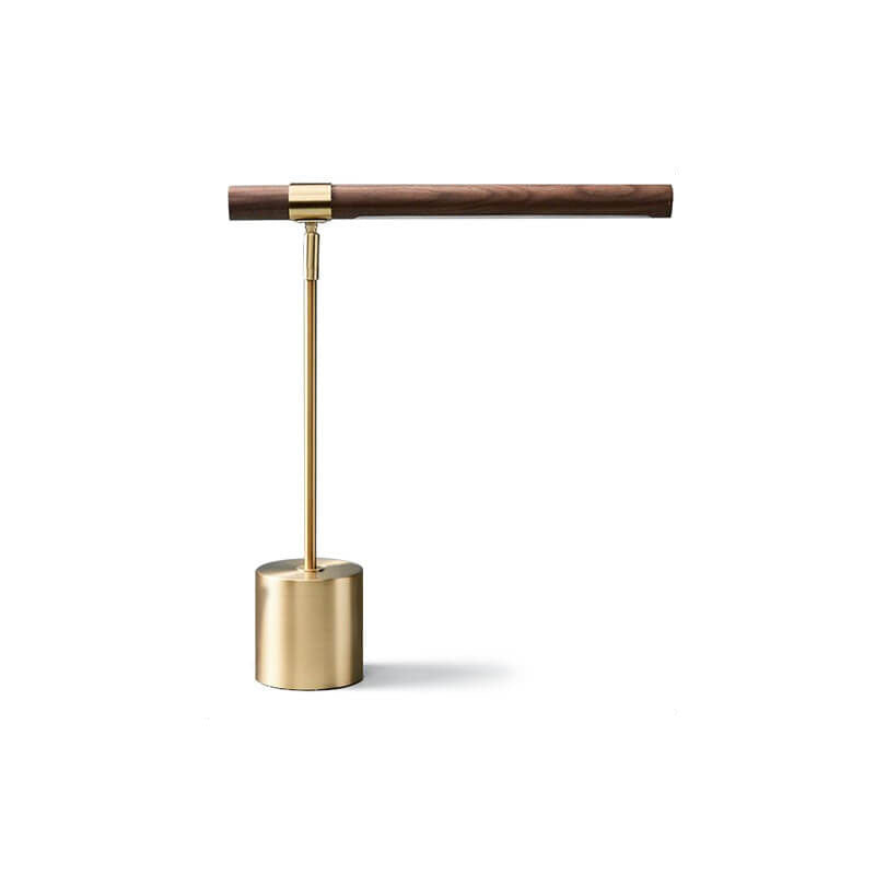 Cylindrical Nordic Minimalist Wood Grain LED Table Lamp for Living Room
