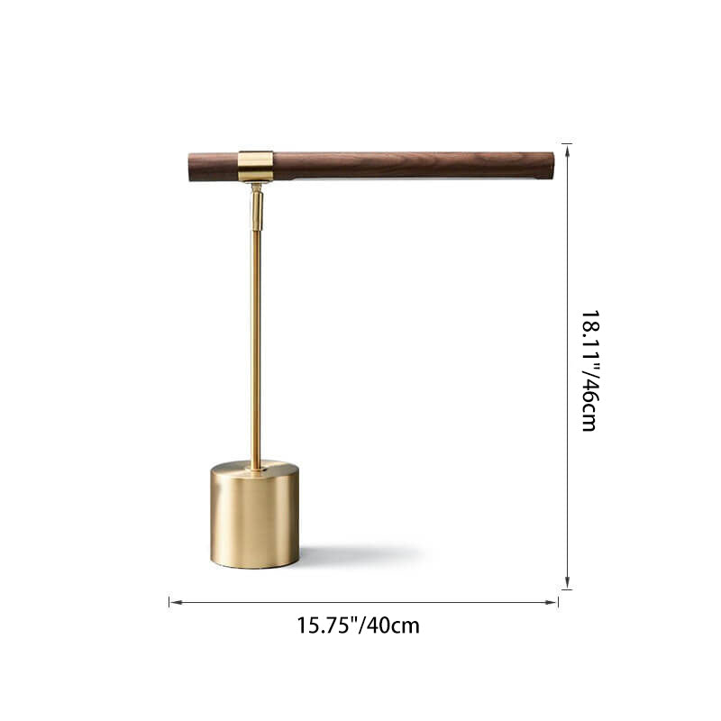Cylindrical Nordic Minimalist Wood Grain LED Table Lamp for Living Room