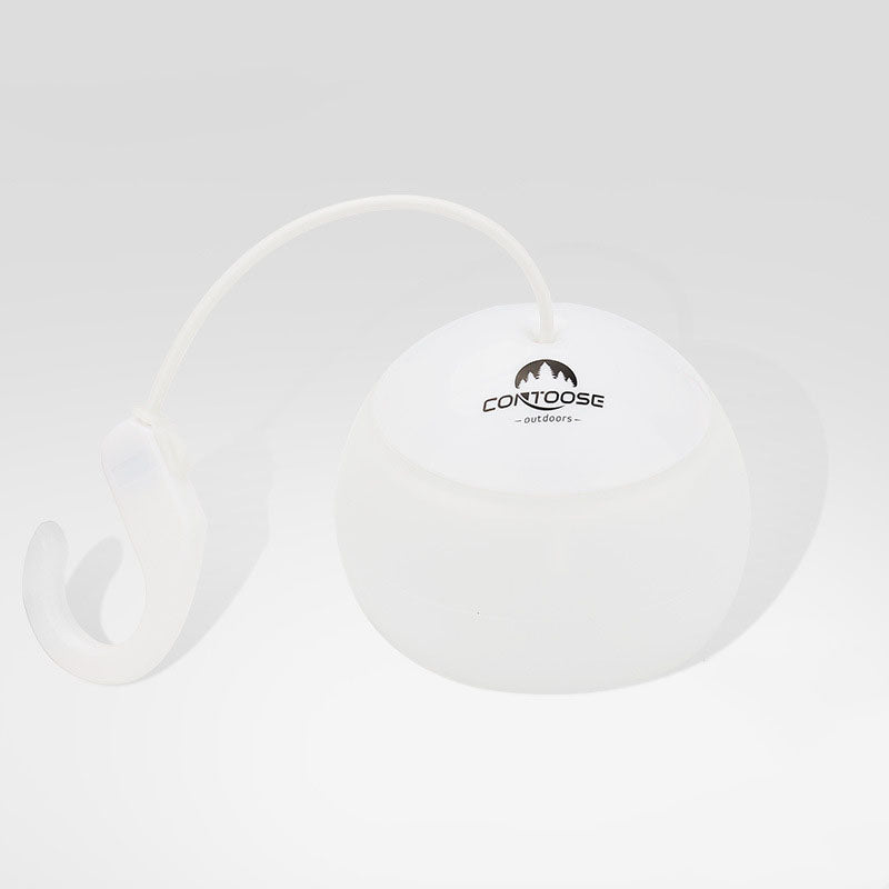 Sleek Black USB Rechargeable LED Camping Tent Light for Outdoor Use