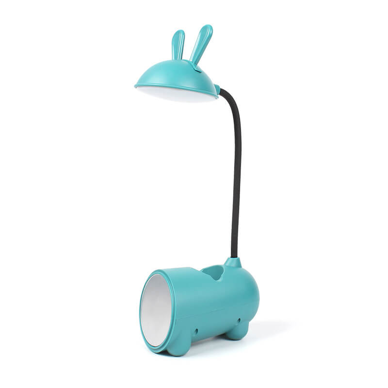 Whimsical White Rabbit LED Touch USB Desk Lamp for Home Office Decor