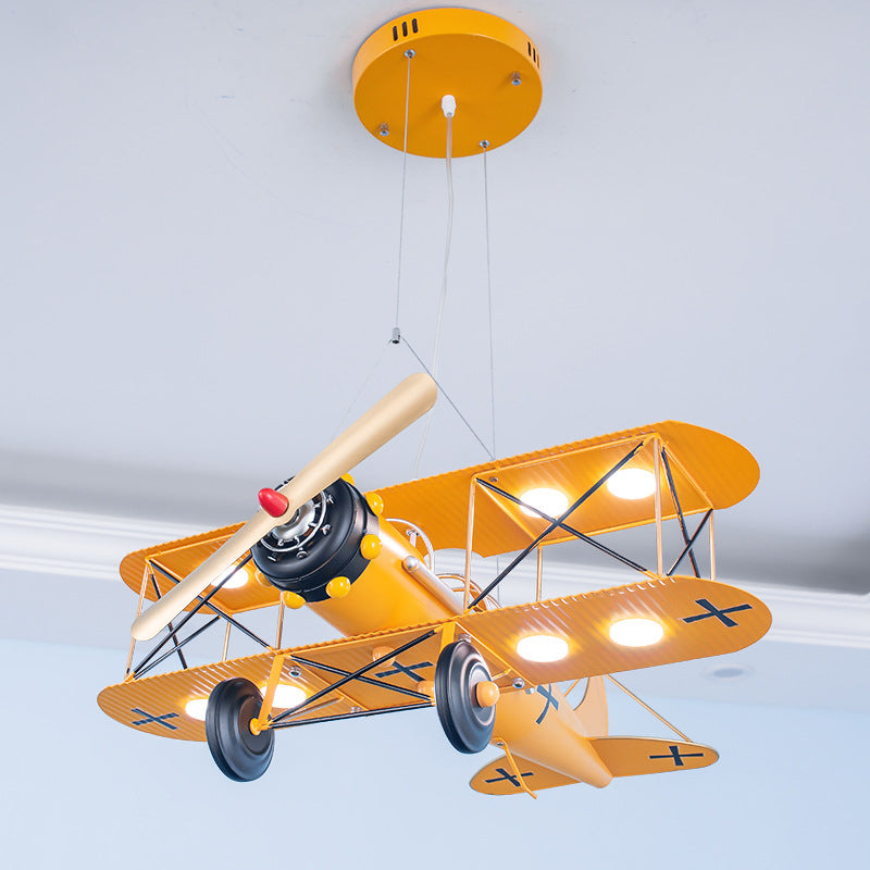 Colorful Acrylic Kids Aircraft LED Chandelier for Modern Bedroom Decor