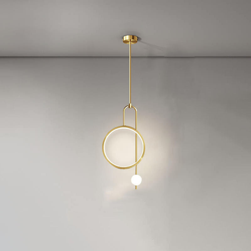 Modern Acrylic LED Chandelier with Circular Design for Dining Room