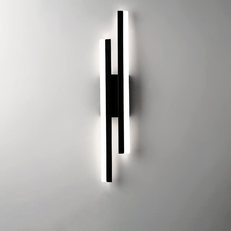 Sleek Black Iron Acrylic LED Wall Sconce Lamp for Contemporary Spaces
