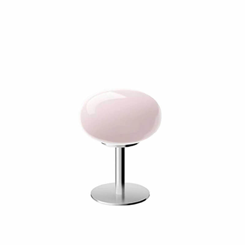 Modern Nordic Round Iron and Glass Table Lamp for Bedroom Decor