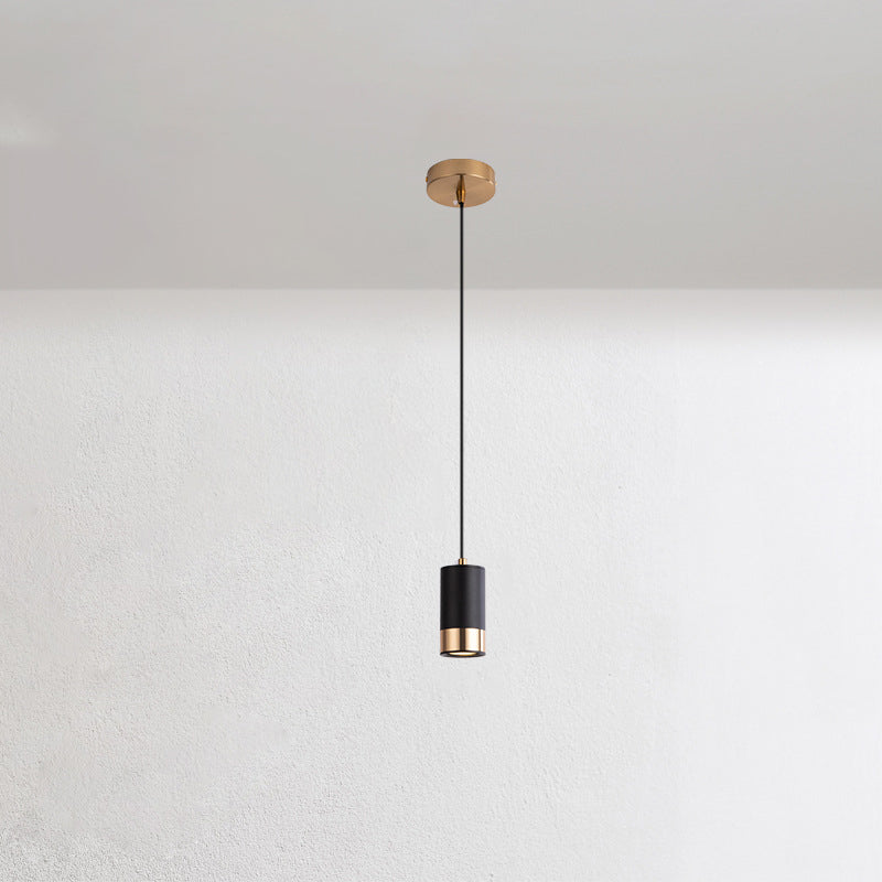 Modern Black Iron Mini Pendant Light Fixture for Minimalist Living Room