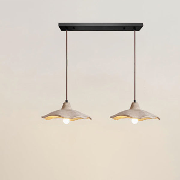 Japanese Vintage Cement Flower Shape Chandelier for Kitchen Island