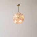Modern Art Deco Gold Glass & Iron 6/8 Light Chandelier for Living Room