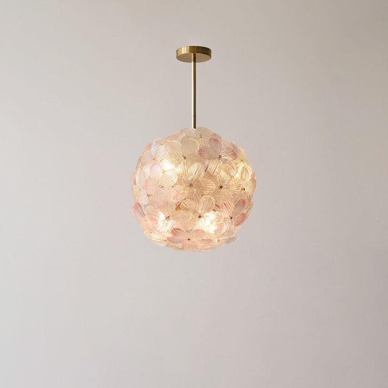 Modern Art Deco Gold Glass & Iron 6/8 Light Chandelier for Living Room