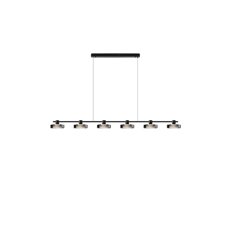 Nordic Black Stainless Steel LED Island Chandelier for Kitchen Decor