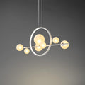 Contemporary Clear Glass Bubble Pendant Chandelier for Dining Room