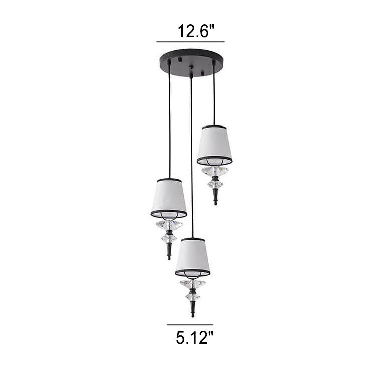 Antique-Style Clear Glass Metal Island Chandelier Light for Kitchen