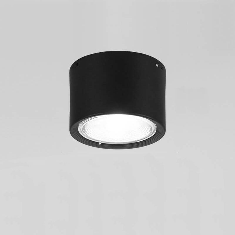 Sleek Black Nordic Cylinder LED Flush Mount Ceiling Light for Modern Interiors