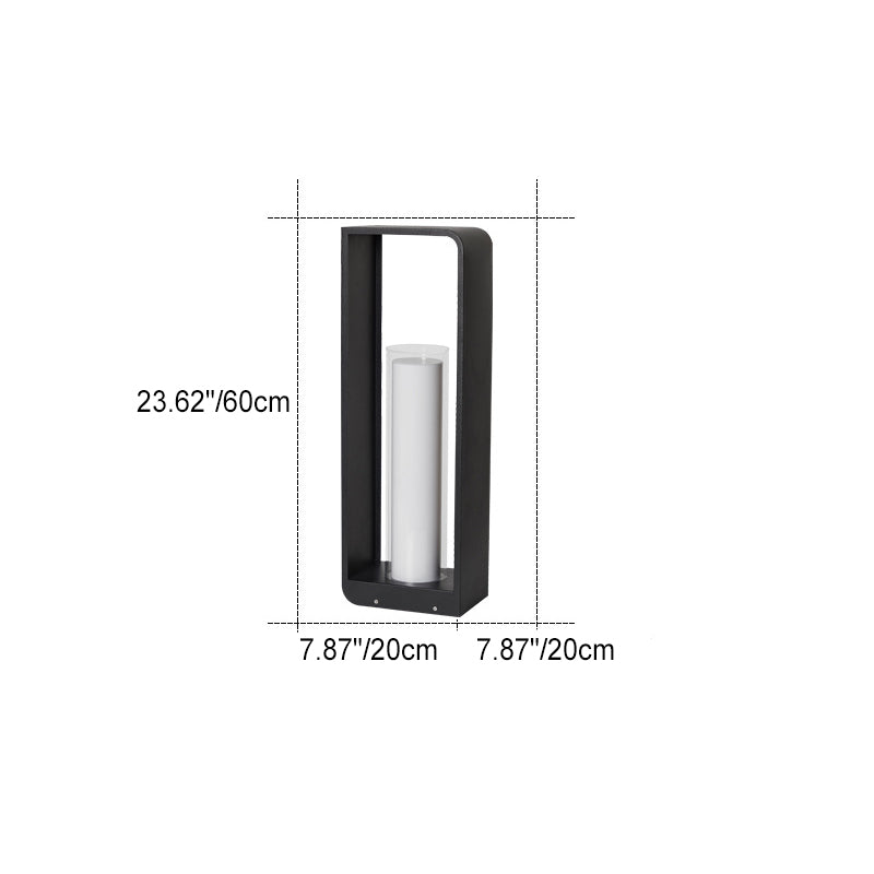 Contemporary Square Stainless Steel LED Landscape Light for Outdoor Use