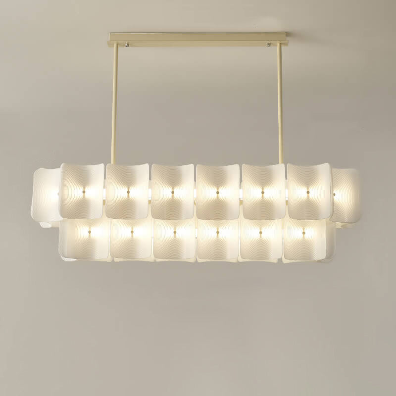 Contemporary Black Iron & Aluminum LED Island Chandelier for Kitchen