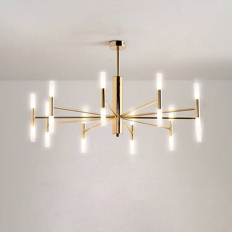 Nordic Style Black Wrought Iron Chandelier Pendant for Bedroom Décor