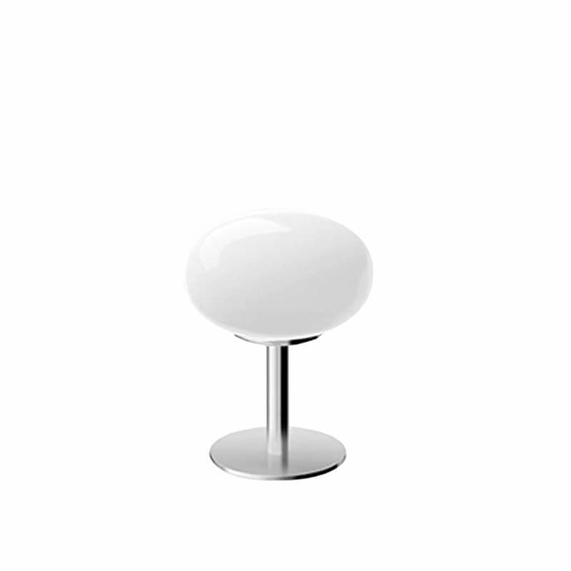 Modern Nordic Round Iron and Glass Table Lamp for Bedroom Decor