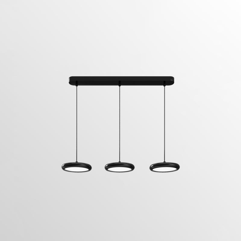 Sleek Stainless Steel LED Island Chandelier for Modern Living Room Design