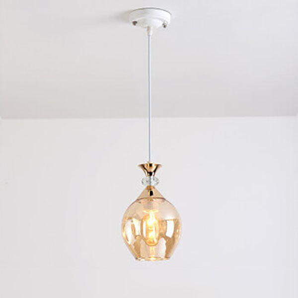 Nordic Gradient Glass Orb 1/3 Light Chandelier for Modern Living Room