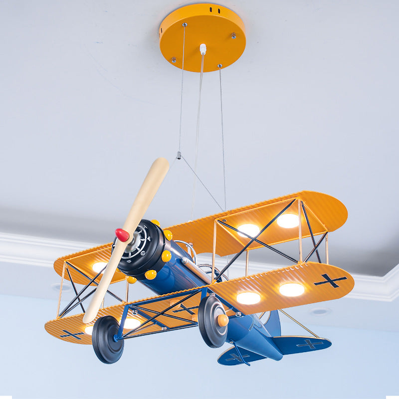 Colorful Acrylic Kids Aircraft LED Chandelier for Modern Bedroom Decor