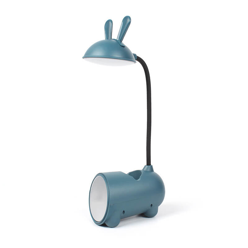 Whimsical White Rabbit LED Touch USB Desk Lamp for Home Office Decor
