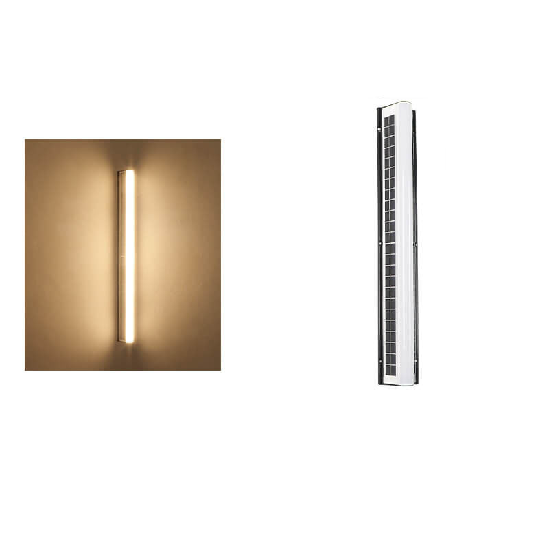 Contemporary Black Acrylic Solar LED Waterproof Garden Wall Light
