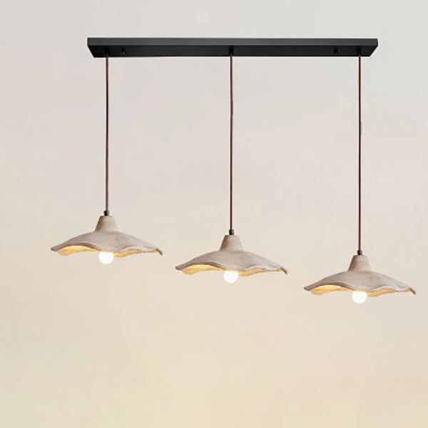 Japanese Vintage Cement Flower Shape Chandelier for Kitchen Island