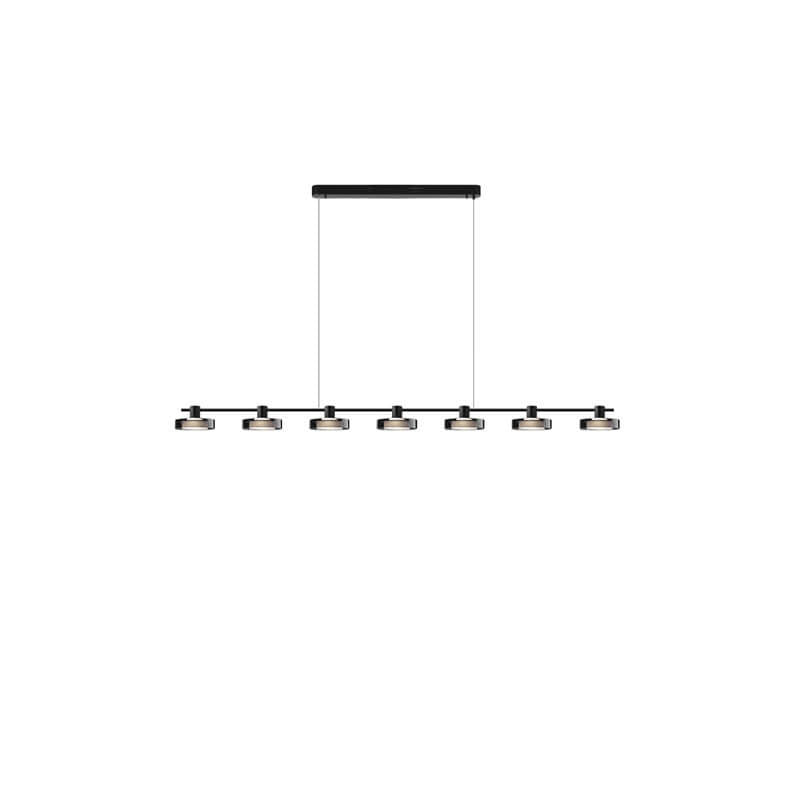 Nordic Black Stainless Steel LED Island Chandelier for Kitchen Decor